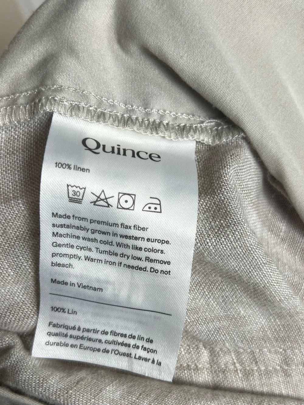 Quince 100% European Linen Pants Flax Size XS